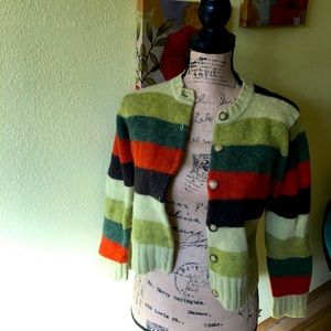 American eagle 100% wool sweater striped warm